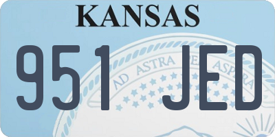 KS license plate 951JED