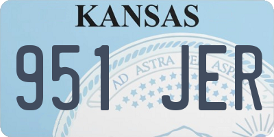 KS license plate 951JER