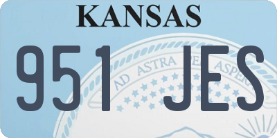 KS license plate 951JES