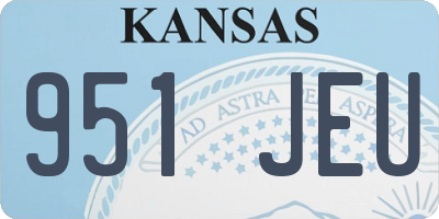 KS license plate 951JEU