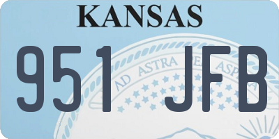 KS license plate 951JFB