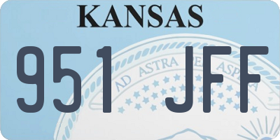 KS license plate 951JFF