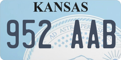 KS license plate 952AAB