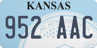 KS license plate 952AAC