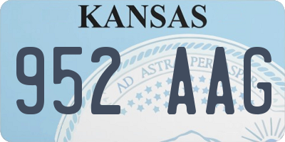 KS license plate 952AAG