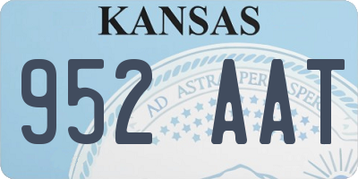 KS license plate 952AAT
