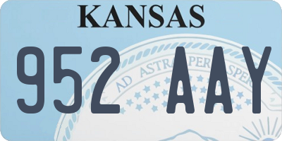 KS license plate 952AAY