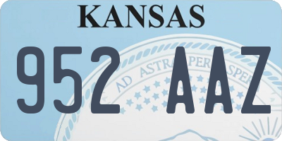 KS license plate 952AAZ