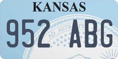 KS license plate 952ABG