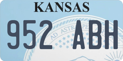 KS license plate 952ABH