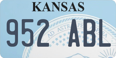 KS license plate 952ABL