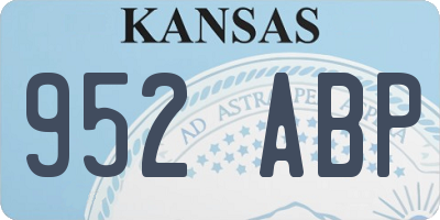 KS license plate 952ABP
