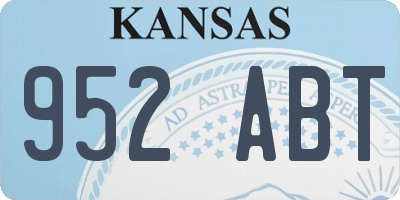 KS license plate 952ABT