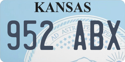 KS license plate 952ABX