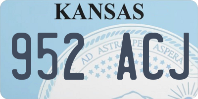 KS license plate 952ACJ