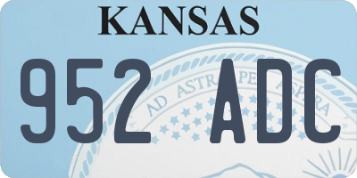 KS license plate 952ADC