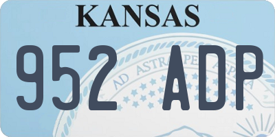 KS license plate 952ADP