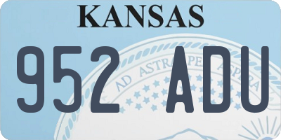 KS license plate 952ADU