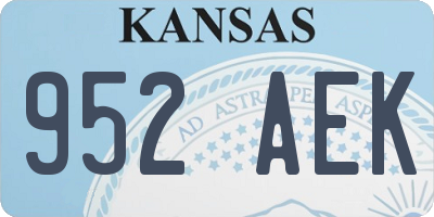 KS license plate 952AEK