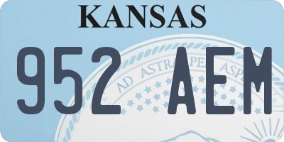KS license plate 952AEM