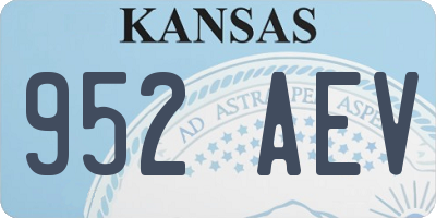 KS license plate 952AEV