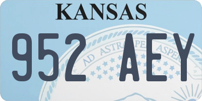 KS license plate 952AEY