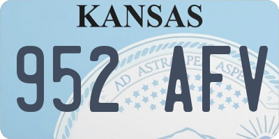 KS license plate 952AFV