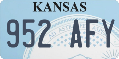 KS license plate 952AFY