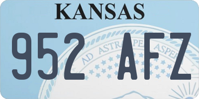 KS license plate 952AFZ