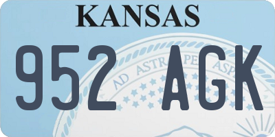 KS license plate 952AGK