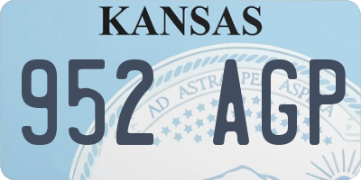 KS license plate 952AGP