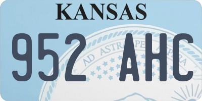 KS license plate 952AHC