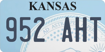 KS license plate 952AHT
