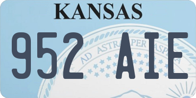 KS license plate 952AIE