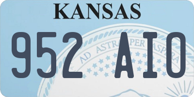 KS license plate 952AIO