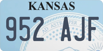 KS license plate 952AJF