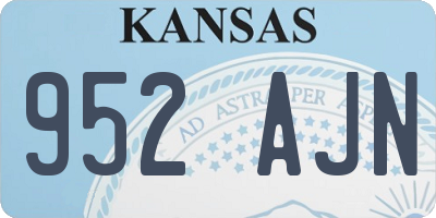 KS license plate 952AJN