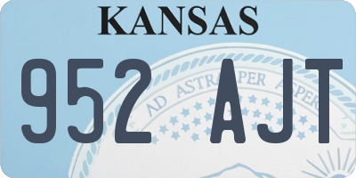 KS license plate 952AJT