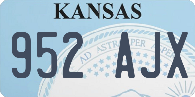 KS license plate 952AJX