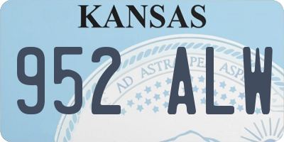 KS license plate 952ALW