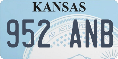 KS license plate 952ANB