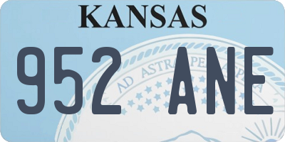 KS license plate 952ANE