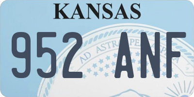 KS license plate 952ANF