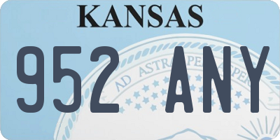 KS license plate 952ANY