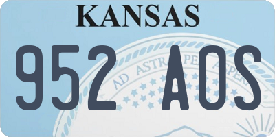 KS license plate 952AOS