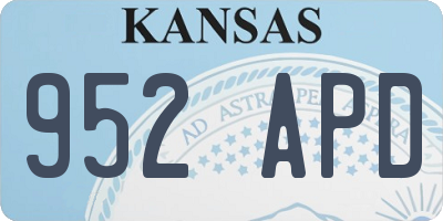 KS license plate 952APD
