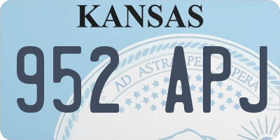 KS license plate 952APJ