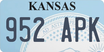KS license plate 952APK