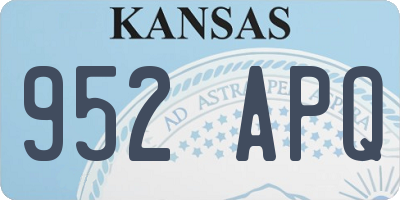 KS license plate 952APQ