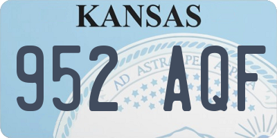 KS license plate 952AQF